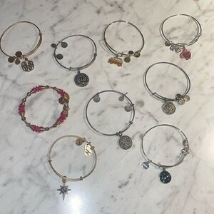 Alex and Ani bracket stack  - 9 bracelets excellent condition